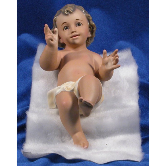 Baby Jesus with sking 25 cm chalk