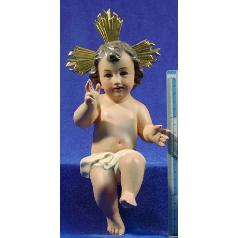 Baby Jesus with sking 25 cm chalk