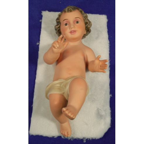 Gesù bambino con pelle 30 cm gesso