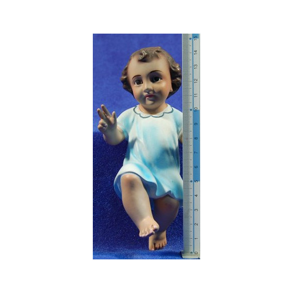 Baby Jesus (blue) with sking 15 cm chalk