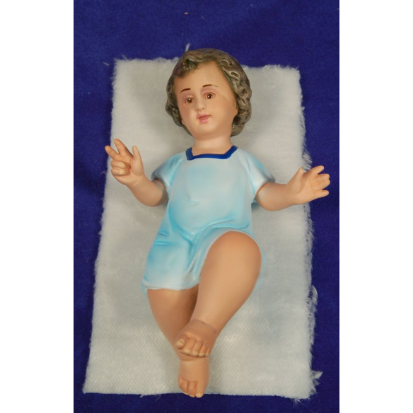 Nen Jesús (blau) amb pell 20 cm guix