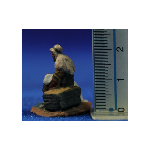 Natività 1 pezzo senza animali 3 cm pasta ceramica Hermanos Cerrada