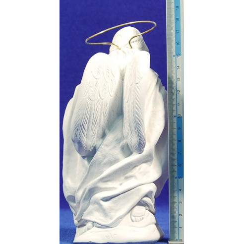 Ángel arrodillado  sin pintar 24 cm yeso