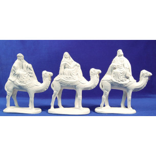 Non painted kings on camel 16 cm chalk