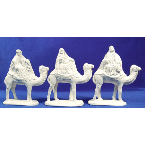 Non painted kings on camel 16 cm chalk