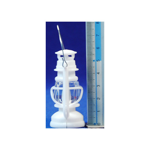 Lampada in piedi bianca luce gialla a batterie 6 cm plastica