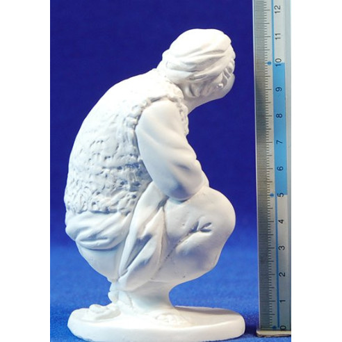 Pastore caganer non dipinto 20 cm gesso