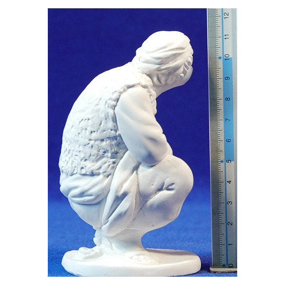 Pastore caganer non dipinto 20 cm gesso