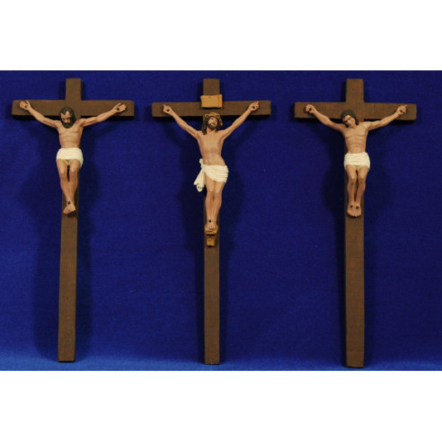 Crucifixió amb lladres 13 cm resina estil Muns