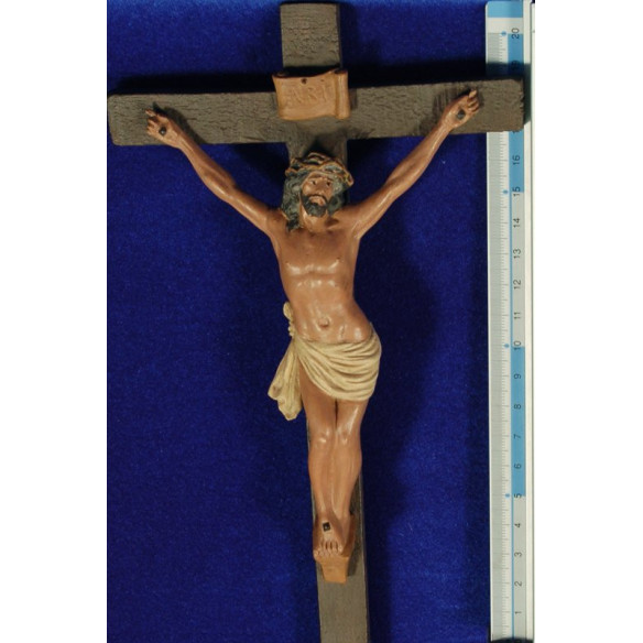 Crocifissione con ladri 13 cm in resina Stile Muns