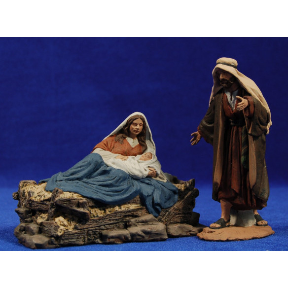 Nativity lying without animals 12 cm ceramic paste Hermanos Cerrada