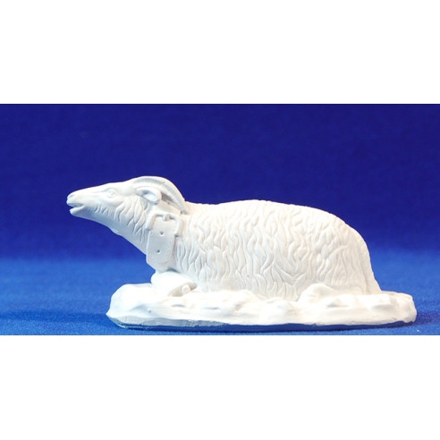 Non painted ram lying 20-24 cm chalk