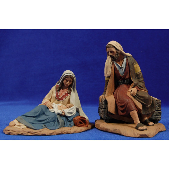 Nativity lying without animals 16 cm ceramic paste Hermanos Cerrada