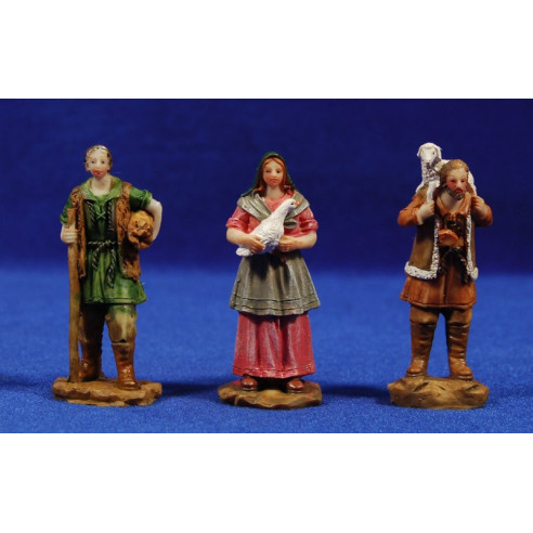 Grup 3 pastors xai, oca, cami 6,5 cm resina