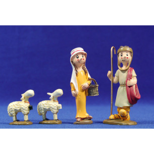 Gruppo pastori 8 cm resina Pilarín
