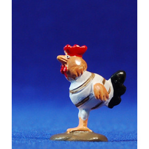 Gallo 8 cm resina Pilarín
