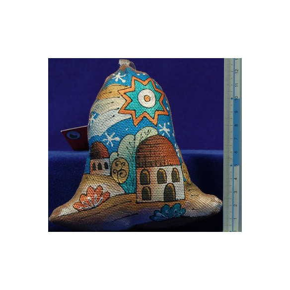 Nativity bell form 12 cm painted cloth
