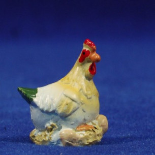Gallina deporre 10 cm resina Belenes Puig