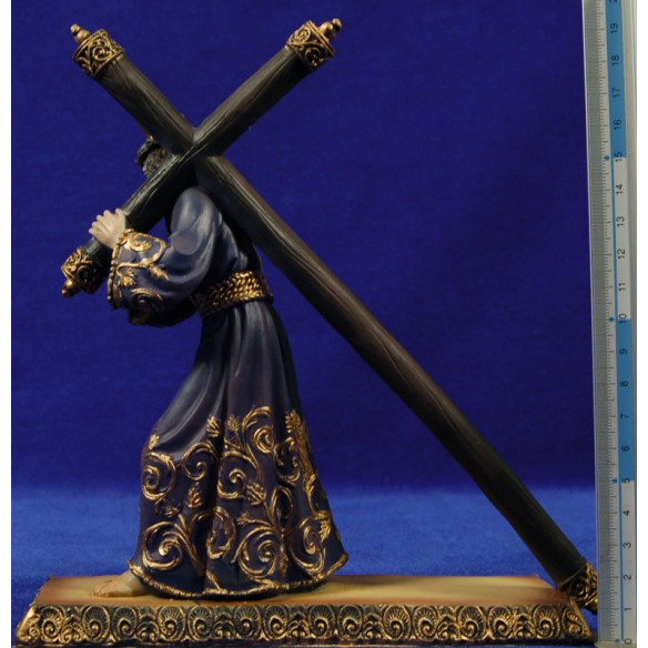 Jesús amb la creu Natzaré Jesús del Gran Poder 16-17 cm resina