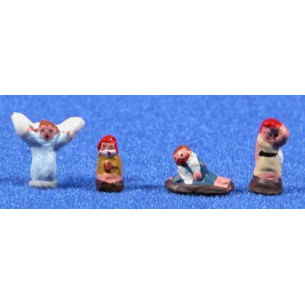 Annunciazione 1 cm terracotta dipinte Aurora