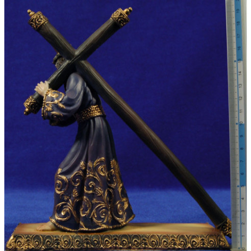 Jesús con la cruz Nazareno Jesús del Gran Poder 16-17 cm resina