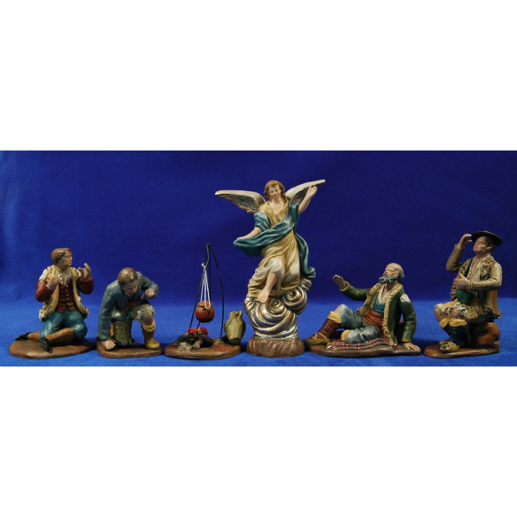 Annunciazione 16 cm terracotta dipinte Figuralia