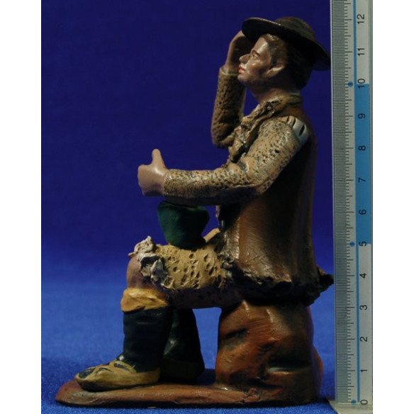 Annunciazione 16 cm terracotta dipinte Figuralia