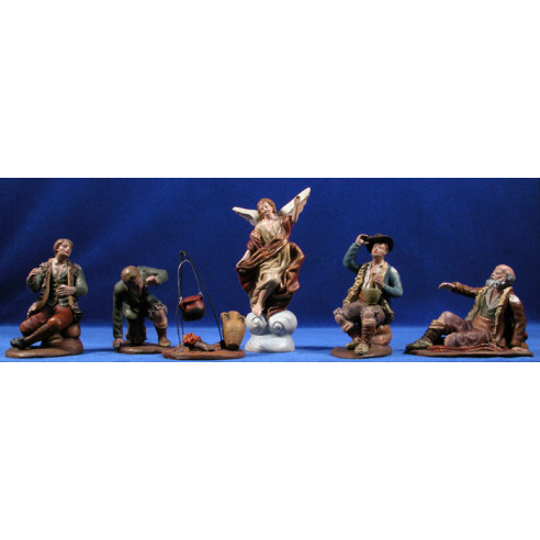 Annunciation 18 cm clay painted Figuralia