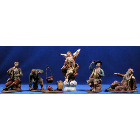 Annunciation 18 cm clay painted Figuralia