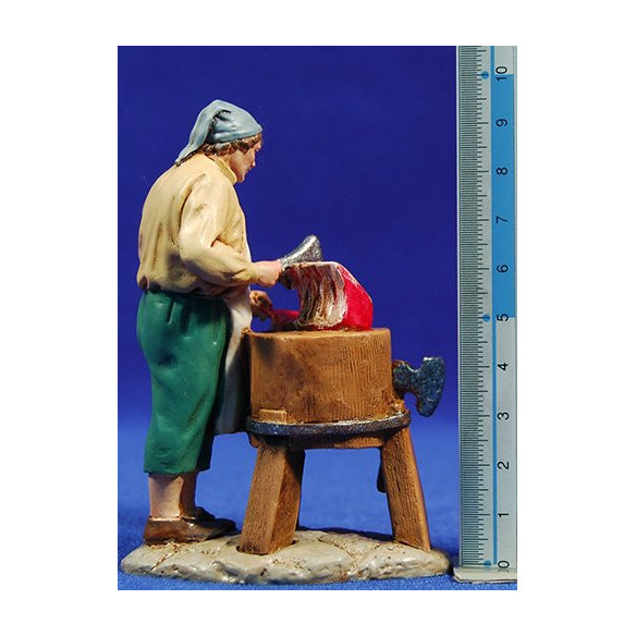 Carnicero con banco 10 cm resina Moranduzzo - Landi estilo 700