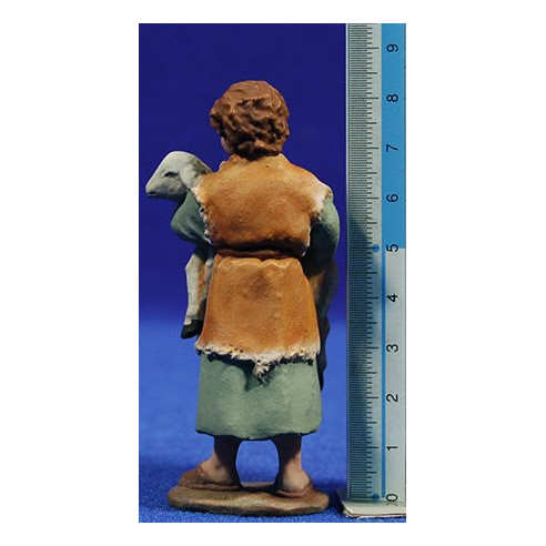 Children with lamb 12 cm resin Montserrat Ribes