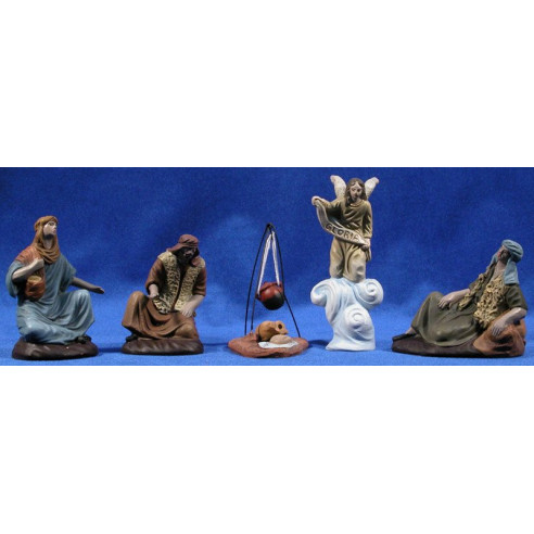 Annunciazione 12 cm terracotta dipinte Figuralia