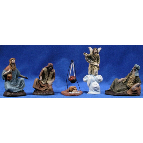 Annunciation 12 cm clay painted Figuralia