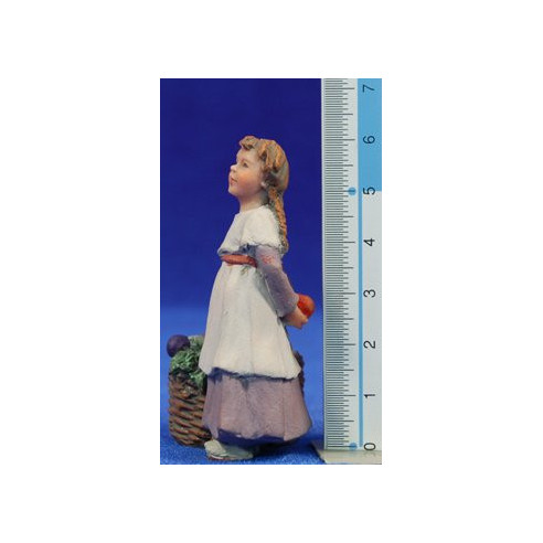 Bambina con cesto  9 cm resina Montserrat Ribes