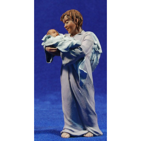 Angel with baby Jesús 17 cm resin Montserrat Ribes