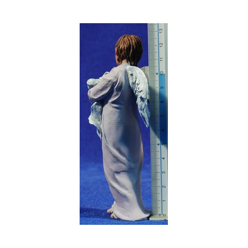 Angel with baby Jesús 17 cm resin Montserrat Ribes