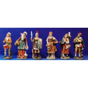 Grup 6 pastors variats 22 cm resina