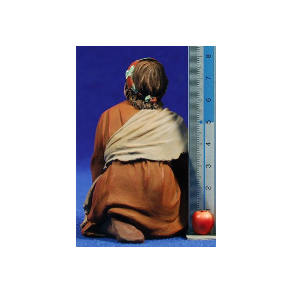 Children with an apple sac Nathan 17 cm resin Montserrat Ribes