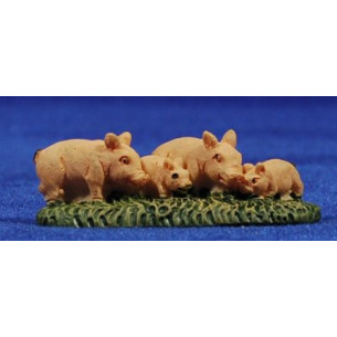 Grup porcs 6 cm resina