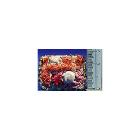 Cesto con pesce 4x3 cm resina