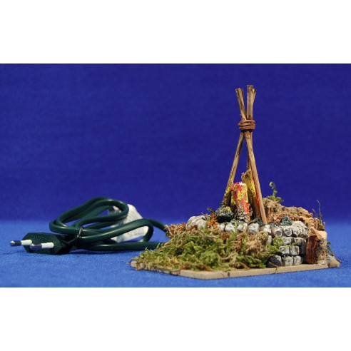 Falò (220V) 10x7,5x11 cm resina