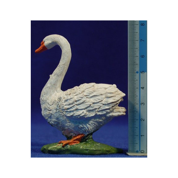 Cigno in piedi 10 cm resina