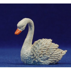 Swan swiming 10 cm resin