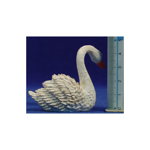 Cisne nadando 10 cm resina
