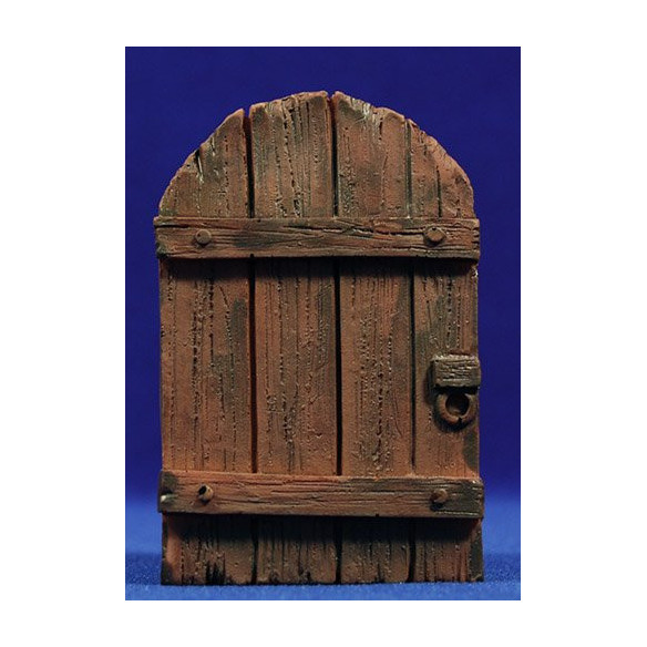Round door wood imitation 9 cm resin