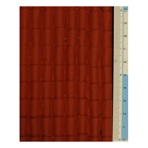 Teulada 16x12 de teules 1 cm plàstic