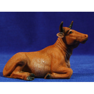 Cow lying 10 cm resin