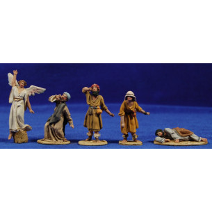 Annunciation 5,5 cm clay painted De Francesco