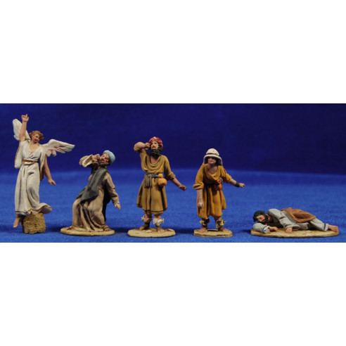 Annunciation 5,5 cm clay painted De Francesco