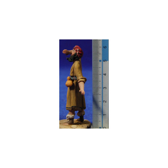 Annunciazione 5,5 cm terracotta dipinte De Francesco
